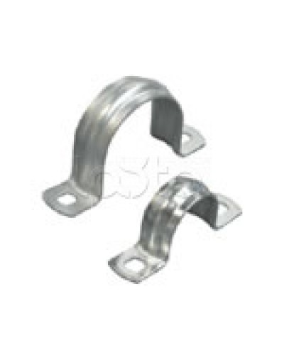 Скоба оцинкованная с двумя отверстиями для трубы D60-63 мм, м.о.8,5-6,0мм (1уп=50шт) Экопласт (43660P) в Балашихе Держатели, клипсы, скобы Pintop.ru