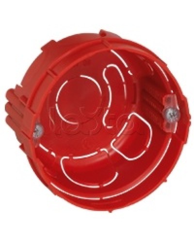 Коробка установочная D65x40мм со стык. ушками межцентр. 71мм, IP20, красный Экопласт 44660 в Балашихе Распределительные коробки Pintop.ru