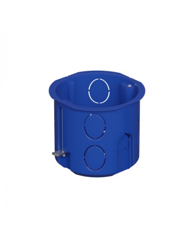 Коробка установочная для г/к D68x62мм с металл. лапками, межцентр 71мм, цвет синий IP20 Экопласт (44665) в Балашихе Распределительные коробки Pintop.ru