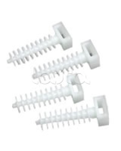 Держатель хомутов для установки в отверстиях D8 мм 37х13 мм Экопласт 47214 в Балашихе Крепеж: Дюбели, шурупы, саморезы Pintop.ru