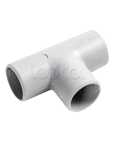 Тройник для аспирационной системы D25мм, АБС, цвет серый Экопласт (49325-10GR) в Балашихе Пожарные извещатели Pintop.ru