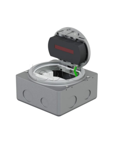 LUK/1,5AL66 Люк в пол на 1,5 поста (45х45мм), с суппортом и коробкой, сталь IP66 (70031) в Балашихе Системы лючков и колонн Pintop.ru