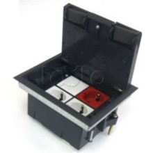 Люк в пол на 4 модуля (45х45 мм), с суппортом и коробкой, стальной Экопласт 70040