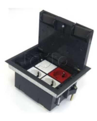 Люк в пол на 4 модуля (45х45 мм), с суппортом и коробкой, стальной Экопласт 70040 в Балашихе Системы лючков и колонн Pintop.ru