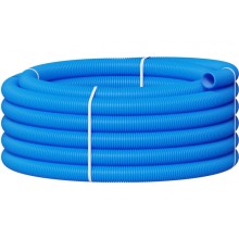 Вентиляционная труба гибкая двустенная для воздуховода (ПНД) D90мм цвет голубой(1шт=50м) Экопласт 803090TR-1