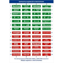 Оповещатель плоское световое табло наружнее исполнение Электротехника и Автоматика КРИСТАЛЛ-12 СН "Газ-не входи"
