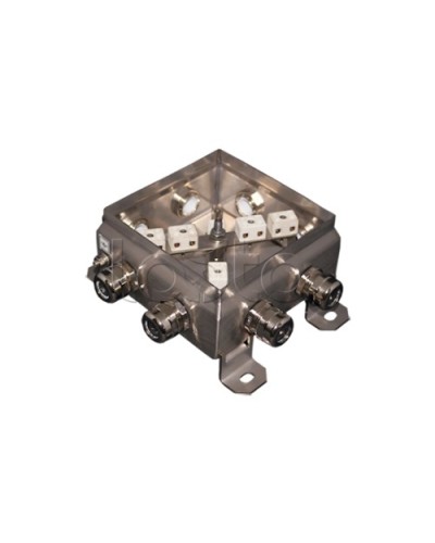 Коробка монтажная огнестойкая Гефест КМ-О (12к*10,0)-IP66 1212нерж, 8 вводов 123х123х60 в Балашихе Распределительные коробки Pintop.ru