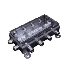 Коробка монтажная огнестойкая Гефест КМ-О (16к*6,0)-IP66 1224нерж, 12 вводов 123х240х60