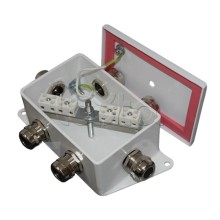 Коробка монтажная огнестойкая Гефест КМ-О (4к*10,0)-IP66-d, три ввода 120х80х68