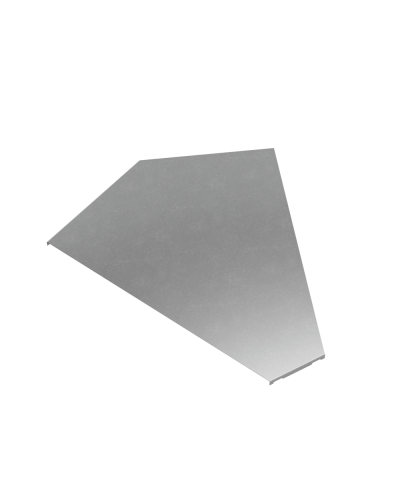 Крышка горизонтального угла 45 гр. 600 мм ПЛЮС INOX304 КМ-Профиль (KGLplus45-600 INOX304) в Балашихе Аксессуары для лотков Pintop.ru