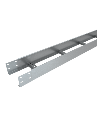 Лоток лестничный 100х200х1,2 L2500 мм Быстрый монтаж HD КМ-профиль (LLS100-200-1.2-2500 HD) в Балашихе Кабельные лотки Pintop.ru