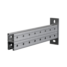 Страт-консоль двойная усиленная 41х41 L150 s:2,5 мм (тройная перфорация) HD КМ-Профиль (2KSSU41-150 3P HD)