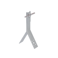 Коньковый держатель зажимной для прутка Ø 5-8 мм H80 мм КМ-Профиль (KDZ-H80-D5-8)