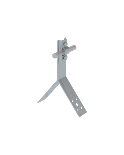 Коньковый держатель болтовой для прутка Ø 5-10 мм H100 мм CU КМ-Профиль (KDB-H100-D5-10 CU) в Балашихе Монтажные материалы Pintop.ru