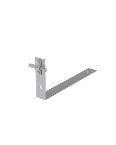 Черепичный держатель болтовой на обрешётку для прутка Ø 5-10 мм L380 мм H100 мм КМ-профиль (CDBO-L380-D5-10) в Балашихе Крепеж Pintop.ru