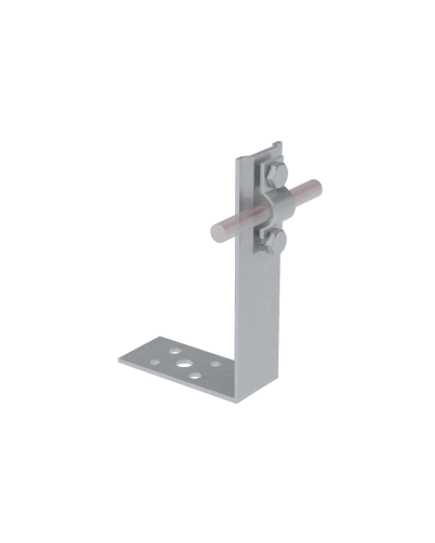 Угловой держатель болтовой для прутка Ø 5-10 мм H60 мм КМ-Профиль (UDB-H60-D5-10) в Балашихе Монтажные материалы Pintop.ru