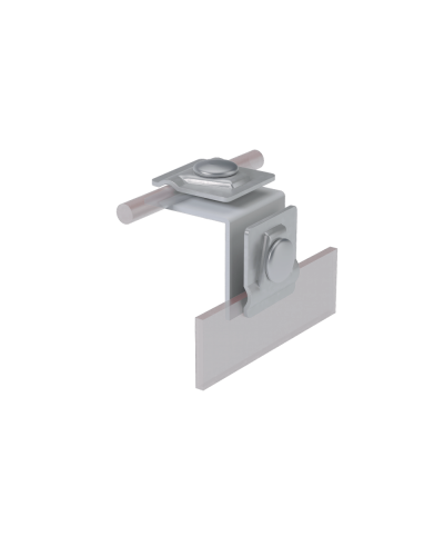 Фальцевый держатель H50 мм для прутка Ø 5-10 мм CU КМ-Профиль (FD-H50-D5-10 CU) в Балашихе Монтажные материалы Pintop.ru