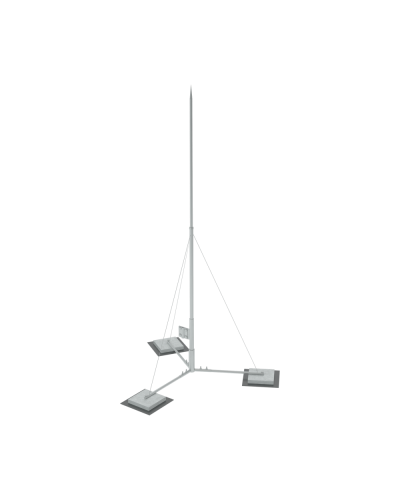 Вольностоящая молниеприемная мачта составная H10,2 м неразборное основание HD КМ-Профиль (TVMR-H10.2 HD) в Балашихе Монтажные материалы Pintop.ru