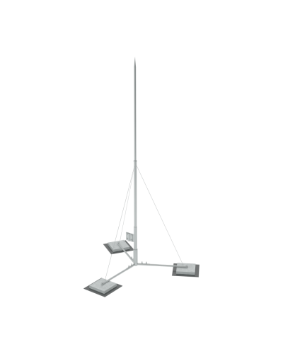 Вольностоящая молниеприемная мачта составная H12,1 м разборное основание HD КМ-Профиль (RTVMR-H12.1 HD) в Балашихе Монтажные материалы Pintop.ru
