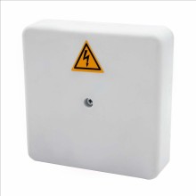 Коробка распределительная огнестойкая КРОПС-П2, IP41, габаритные размеры 100х100х44 мм, для кабелей сечением до 10 мм2, 4 клеммы КМ-Профиль (FRJB-KM-P2-10-04-КРОПС-G-IP41)