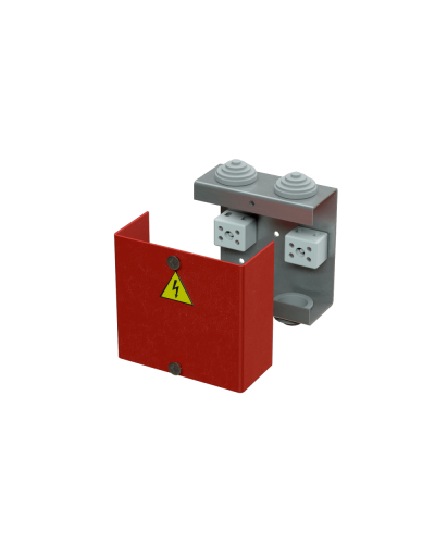 Коробка распределительная огнестойкая КРОПС, IP41, габаритные размеры 80х80х35 мм, для кабелей сечением до 2,5 мм2, 4 клеммы КМ-Профиль (FRJB-KM-ST1-2.5-04-КРОПС-IP41) в Балашихе Распределительные коробки Pintop.ru