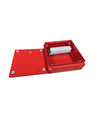 Коробка распределительная огнестойкая КРОПС, IP55, габаритные размеры 200х200х80 мм, для кабелей сечением до 25 мм2, 8 клеммКМ-Профиль (FRJB-KM-ST6-25-08-КРОПС-IP55) в Балашихе Распределительные коробки Pintop.ru