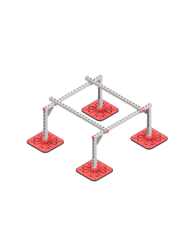 Опорная конструкция для установки оборудования TECHNORAPTOR FOOT 1000х1000 HD КМ-профиль (KM-TR-F-SSEI-1000-1000 HD) в Балашихе Системы видеонаблюдения Pintop.ru