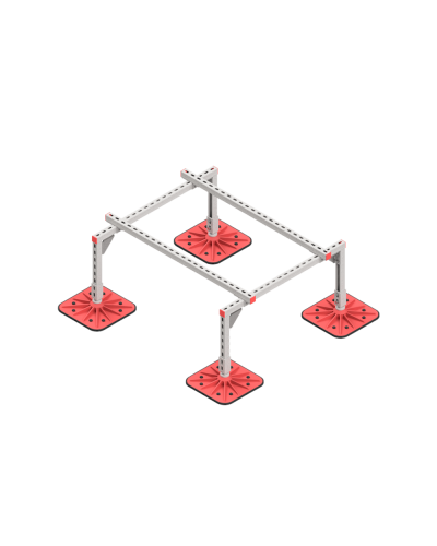 Опорная конструкция для установки оборудования TECHNORAPTOR FOOT 1000х1200 КМ-профиль (KM-TR-F-SSEI-1000-1200) в Балашихе Системы видеонаблюдения Pintop.ru