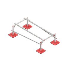 Опорная конструкция для установки оборудования TECHNORAPTOR FOOT 1000х2000 тип 1 HD КМ-профиль (KM-TR-F-SSEI-1000-2000-1 HD)