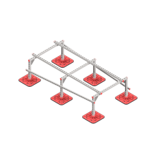 Опорная конструкция для установки оборудования TECHNORAPTOR FOOT 1000х2000 тип 2 КМ-профиль (KM-TR-F-SSEI-1000-2000-2)