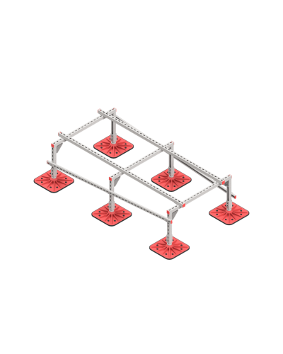Опорная конструкция для установки оборудования TECHNORAPTOR FOOT 1000х2000 тип 2 КМ-профиль (KM-TR-F-SSEI-1000-2000-2) в Балашихе Системы видеонаблюдения Pintop.ru