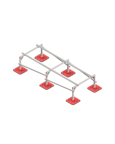Опорная конструкция для установки оборудования TECHNORAPTOR FOOT 1000х2500 КМ-профиль (KM-TR-F-SSEI-1000-2500) в Балашихе Системы видеонаблюдения Pintop.ru