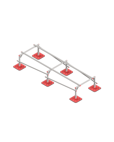 Опорная конструкция для установки оборудования TECHNORAPTOR FOOT 1000х3000 КМ-профиль (KM-TR-F-SSEI-1000-3000) в Балашихе Системы видеонаблюдения Pintop.ru