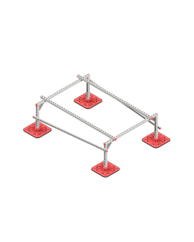 Опорная конструкция для установки оборудования TECHNORAPTOR FOOT 1200х1700 КМ-профиль (KM-TR-F-SSEI-1200-1700) в Балашихе Системы видеонаблюдения Pintop.ru