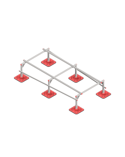 Опорная конструкция для установки оборудования TECHNORAPTOR FOOT 1200х2500 КМ-профиль (KM-TR-F-SSEI-1200-2500) в Балашихе Системы видеонаблюдения Pintop.ru