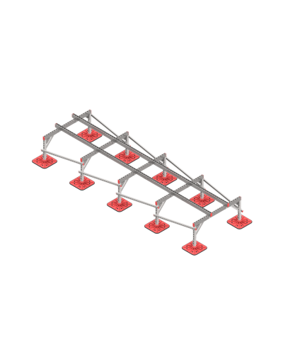 Опорная конструкция для установки оборудования TECHNORAPTOR FOOT 1200х4000 тип 2 HD КМ-профиль (KM-TR-F-SSEI-1200-4000-2 HD) в Балашихе Системы видеонаблюдения Pintop.ru