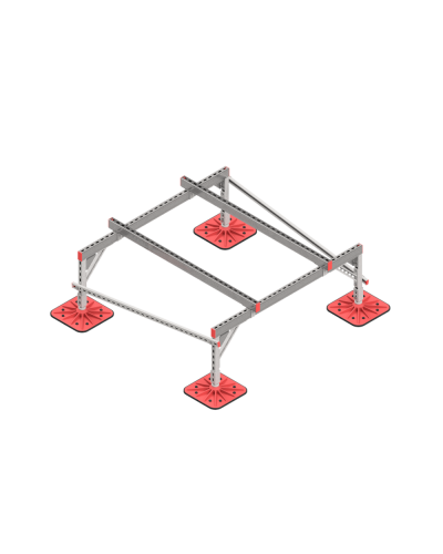 Опорная конструкция для установки оборудования TECHNORAPTOR FOOT 1500х1500 тип 2 КМ-профиль (KM-TR-F-SSEI-1500-1500-2) в Балашихе Системы видеонаблюдения Pintop.ru