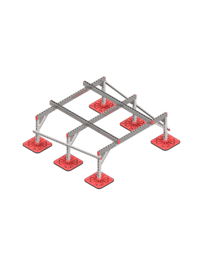 Опорная конструкция для установки оборудования TECHNORAPTOR FOOT 1500х1500 тип 3 КМ-профиль (KM-TR-F-SSEI-1500-1500-3) в Балашихе Системы видеонаблюдения Pintop.ru