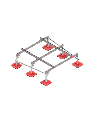 Опорная конструкция для установки оборудования TECHNORAPTOR FOOT 1800х1800 HD КМ-профиль (KM-TR-F-SSEI-1800-1800 HD) в Балашихе Системы видеонаблюдения Pintop.ru