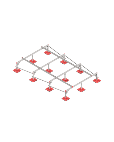 Опорная конструкция для установки оборудования TECHNORAPTOR FOOT 2500х4000 КМ-профиль (KM-TR-F-SSEI-2500-4000) в Балашихе Системы видеонаблюдения Pintop.ru