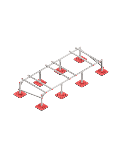 Опорная конструкция для установки оборудования TECHNORAPTOR FOOT 3000х1200 тип 1 КМ-профиль (KM-TR-F-SSEI-3000-1200-1) в Балашихе Системы видеонаблюдения Pintop.ru