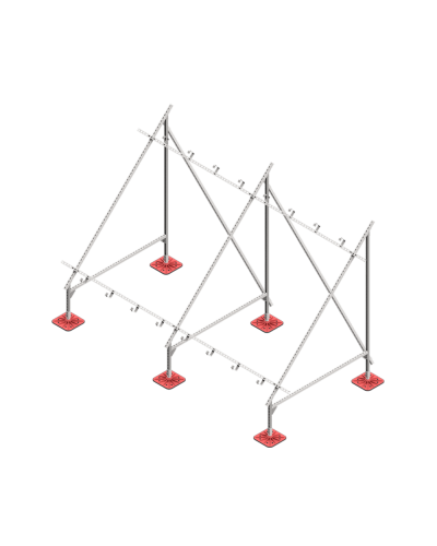 Опорная конструкция для установки нескольких солнечных панелей/коллекторов TECHNORAPTOR FOOT КМ-профиль (KM-TR-F-SSfMMPI-C) в Балашихе Системы видеонаблюдения Pintop.ru