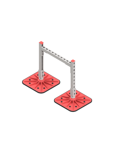 Опорная конструкция для горизонтальных прямоугольных воздуховодов и металлических лотков кабеленесущих систем TECHNORAPTOR FOOT 500х500 HD КМ-профиль (KM-TR-F-SSHRAD-500-500 HD) в Балашихе Системы видеонаблюдения Pintop.ru