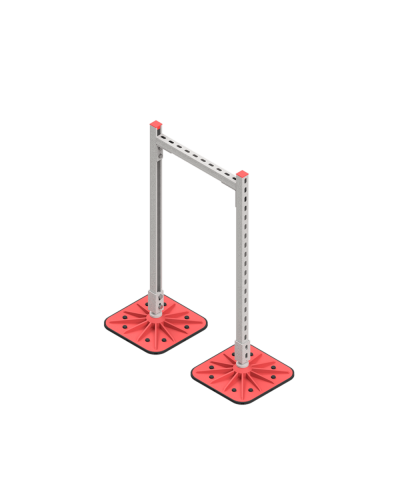 Опорная конструкция для горизонтальных прямоугольных воздуховодов и металлических лотков кабеленесущих систем TECHNORAPTOR FOOT 500х1000 HD КМ-профиль (KM-TR-F-SSHRAD-500-1000 HD) в Балашихе Системы видеонаблюдения Pintop.ru