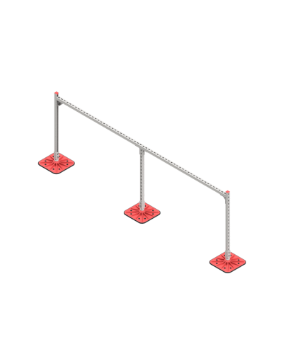 Опорная конструкция для горизонтальных прямоугольных воздуховодов и металлических лотков кабеленесущих систем TECHNORAPTOR FOOT 3000х1000 HD КМ-профиль (KM-TR-F-SSHRAD-3000-1000 HD) в Балашихе Системы видеонаблюдения Pintop.ru