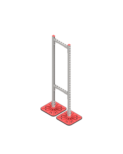 Опорная конструкция для горизонтальных прямоугольных воздуховодов и металлических лотков кабеленесущих систем TECHNORAPTOR FOOT 350х1500 HD КМ-профиль (KM-TR-F-SSHRAD-350-1500 HD) в Балашихе Системы видеонаблюдения Pintop.ru