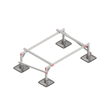 Опорная конструкция для установки оборудования TECHNORAPTOR STEELFOOT 1500х1000 тип 1 КМ-профиль (KM-TR-STF-SSEI-1500-1000-1)