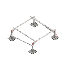 Опорная конструкция для установки оборудования TECHNORAPTOR STEELFOOT 1500х1500 тип 1 HD КМ-профиль (KM-TR-STF-SSEI-1500-1500-1 HD)