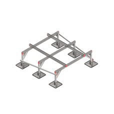 Опорная конструкция для установки оборудования TECHNORAPTOR STEELFOOT 1500х1500 тип 3 HD КМ-профиль (KM-TR-STF-SSEI-1500-1500-3 HD)