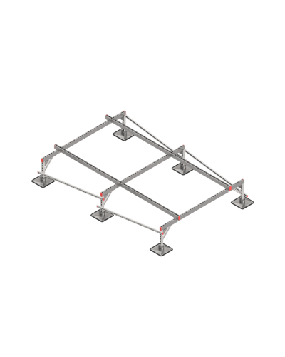 Опорная конструкция для установки оборудования TECHNORAPTOR STEELFOOT 2000х3000 тип 1 КМ-профиль (KM-TR-STF-SSEI-2000-3000-1) в Балашихе Системы видеонаблюдения Pintop.ru